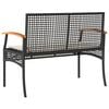 vidaXL Garden Bench Black and brown