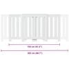 vidaXL Radiator Cover White 80.7x8.5x32.9" Engineered Wood