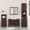 vidaXL Bathroom Furniture Set Brown Oak Engineered wood, metal, glass