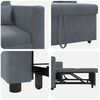 vidaXL Single Sofa Bed Reclining Dark gray 90 x 165 x 87 cm Velvet