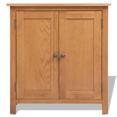 vidaXL Sideboard Solid Oak Wood 27.6"x13.8"x29.5" Brown