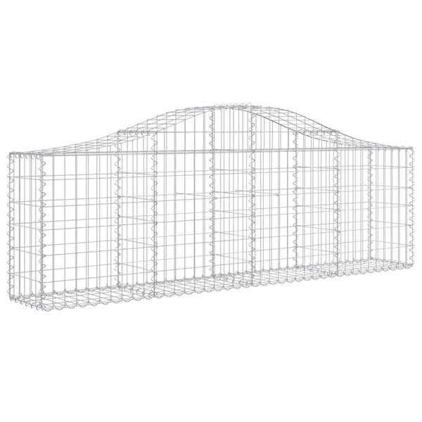 vidaXL Gabion Basket Set of 5 Silver Galvanized iron