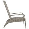 vidaXL Garden Adirondack Chair Grey Poly rattan, powder-coated steel