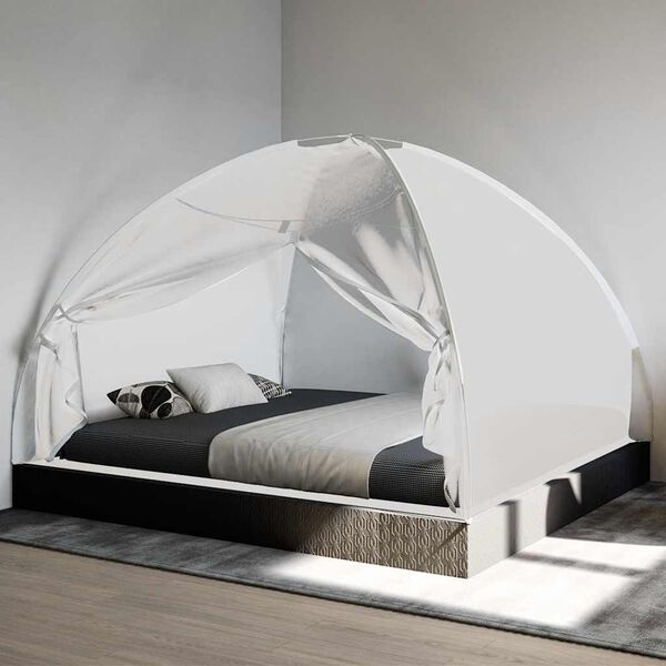 vidaXL Mosquito Net Mongolia with Doors 220 Mesh White 78.7x70.9x53.1"