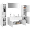 vidaXL Bathroom Furniture Set High gloss white Engineered wood, acrylic