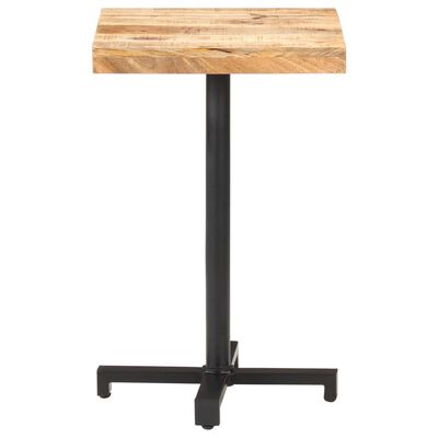 vidaXL Bistro Table Square 19.7"x19.7"x29.5" Rough Mango Wood