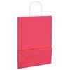 vidaXL Paper Bags 250 pcs with Handles Pink 26x12x35 cm