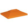 vidaXL Gazebo Canopy Orange Polyester with PVC coating 9.8 x 13.1 ft