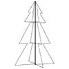 vidaXL Christmas Cone Tree Cold white Metal 38.6 x 59.1 in