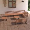 vidaXL Garden Lounge Set Honey brown Solid pine wood Large Modular
