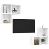vidaXL TV Cabinet Set High gloss white Engineered wood TV Cabinet Set