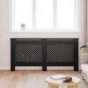 vidaXL Radiator Cover Black 67.7"x7.5"x32.1" MDF