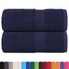 vidaXL Soap Towel Set of 2 Navy blue 100% ring-spun cotton
