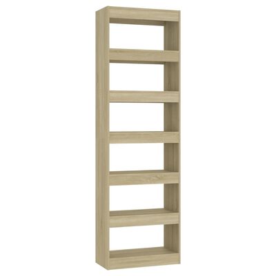 vidaXL Book Cabinet/Room Divider Sonoma Oak 23.6"x11.8"x78"