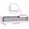 vidaXL Rabbit Cage Silver 400 x 78 x 78 cm Galvanised Steel