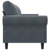 vidaXL 3-seater Sofa Dark Grey Velvet (100% polyester) 3-seater Durable