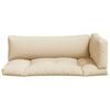 vidaXL Pallet Cushion Set of 3 Beige 100% Polyester Medium