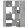 vidaXL Corner Bookcase Concrete Grey Engineered Wood 4-Tier, Medium