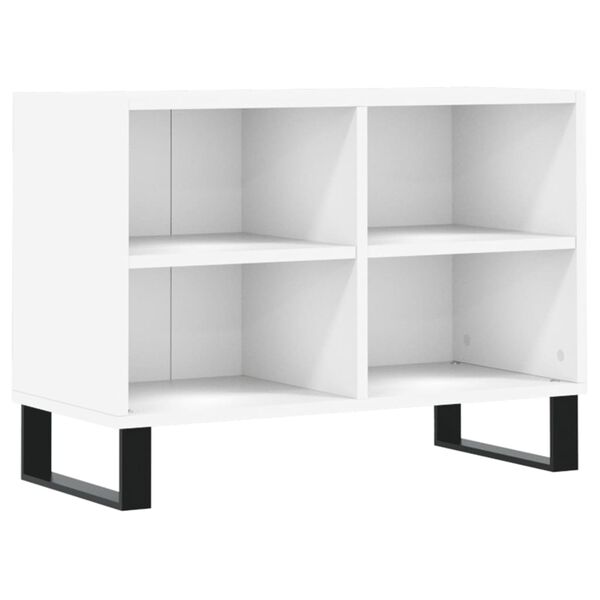 vidaXL TV Cabinet White Engineered wood, Iron Medium TV Cabinet