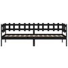 vidaXL Day Bed Black Solid pine wood Twin Day Bed Rectangular Rustic