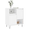 vidaXL Sideboard High gloss white Engineered wood, iron Medium Sideboard