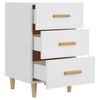 vidaXL Bedside Cabinet White Engineered wood Regular Bedside Cabinet