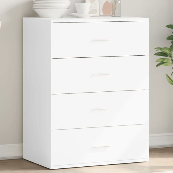 vidaXL Sideboard White Engineered wood 23.6 x 15.4 x 31.5 in Sideboard