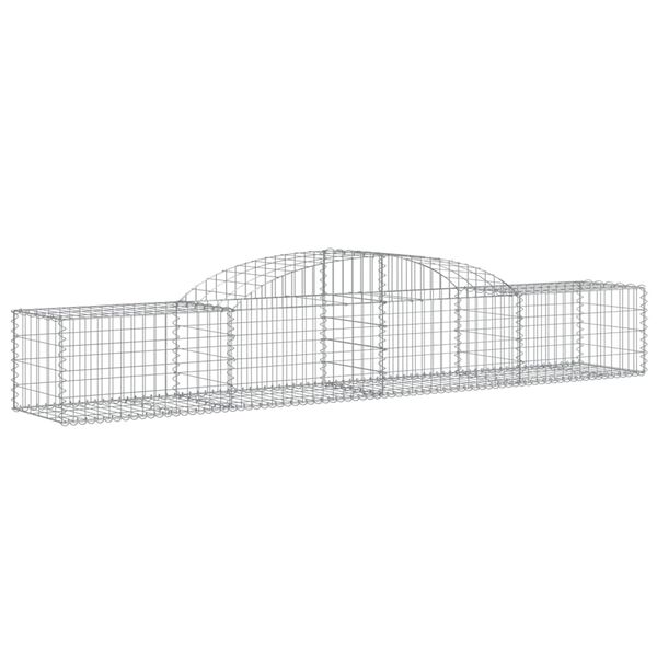 vidaXL Gabion Basket Set of 8 Silver Galvanized iron Standard Durable
