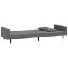 vidaXL Sofa Bed Dark grey Velvet (100% polyester), wood, plastic 2-Seater