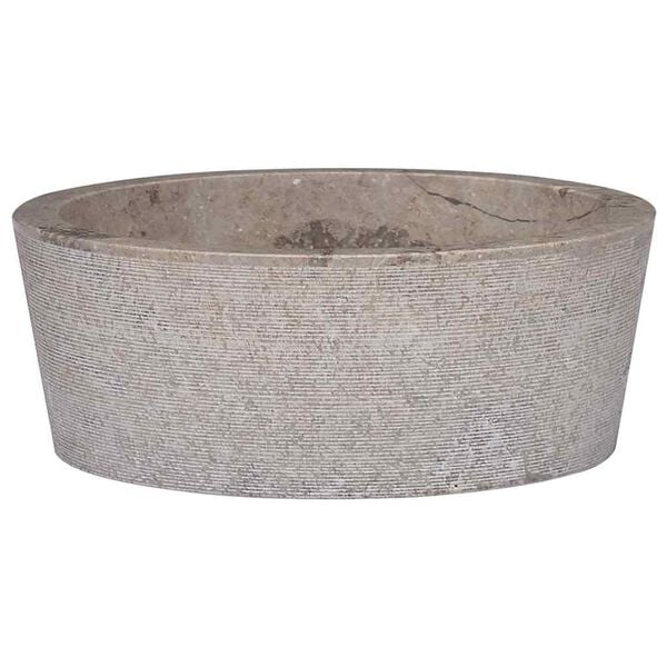 vidaXL Sink Gray &Oslash;15.7"x5.9" Marble