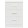 vidaXL Bedside Cabinet Set of 2 White Engineered wood Bedside Cabinet