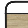 vidaXL Bed Frame Smoked oak Steel, Engineered wood Small Double