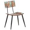 vidaXL Dining Chair Set of 6 Multicolors Solid reclaimed wood, iron
