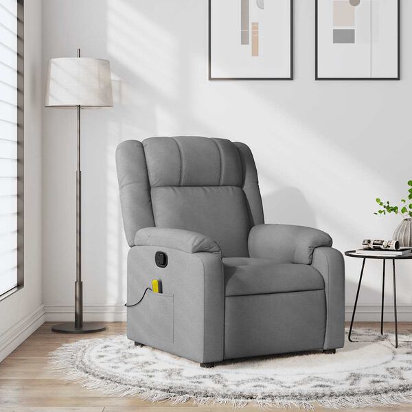 vidaXL Massage Recliner Chair Light grey