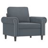 vidaXL Sofa Set Dark Grey Velvet (100% polyester), metal, textilene, plywood