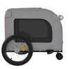 vidaXL Pet Bike Trailer Red and grey Oxford fabric, iron, PVC Small