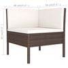 vidaXL Garden Lounge Set Brown,Cream