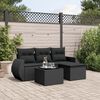 vidaXL Garden Sofa Set Black PE Rattan Large Modular Garden Sofa Set