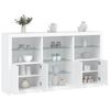 vidaXL Sideboard White Engineered wood, Glass Large Sideboard