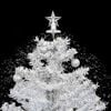 vidaXL Snowing Christmas Tree White, Silver PVC, Polyester, Plastic Small
