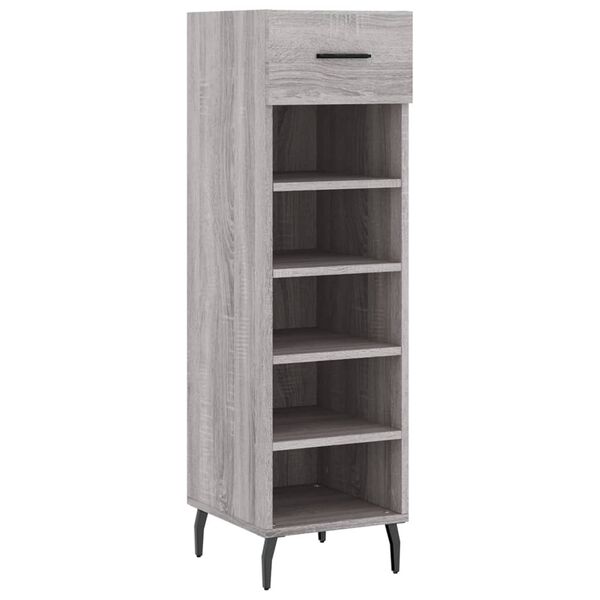vidaXL Shoe Cabinet Grey Sonoma Engineered wood Medium Shoe Cabinet