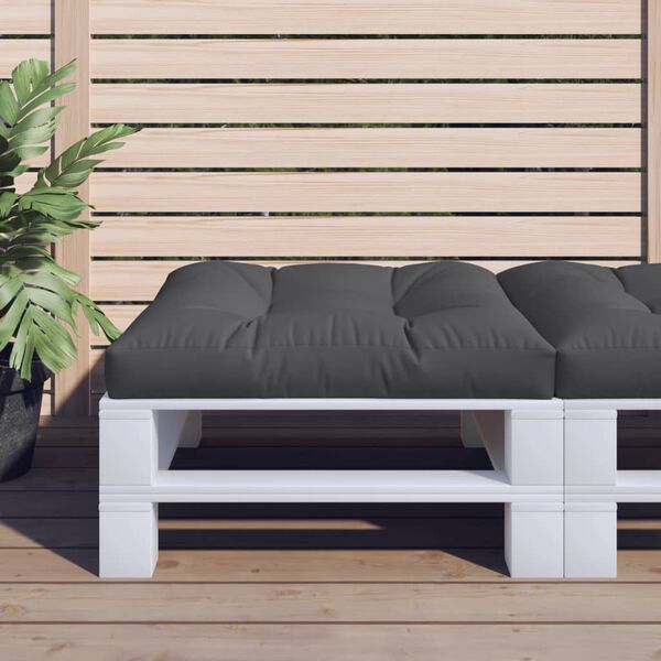 vidaXL Pallet Cushion Black 100% polyester 27.6 x 27.6 in