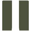 vidaXL Plant Stand 2 pcs Olive green 9.45 x 9.45 x 29.53 in Steel
