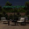 vidaXL Garden Parasol Green Polyester fabric, powder-coated iron Large