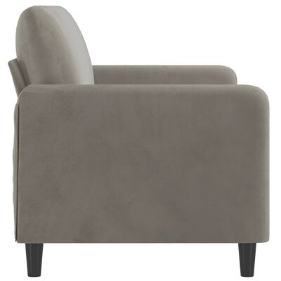 vidaXL 2-Seater Sofa Light Gray 55.1" Velvet