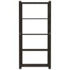 vidaXL 5-Tier Storage Rack Black 31.5x15.0x66.9" Solid Wood Pine