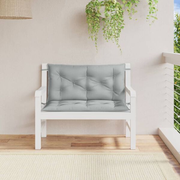 vidaXL Garden Bench Cushion Melange Light Grey 100% Polyester
