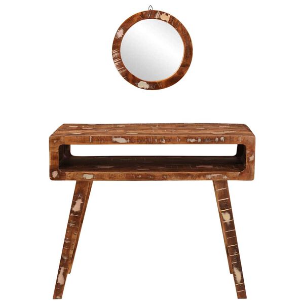 vidaXL Dressing Table Brown 90 x 76 x 45 cm Solid reclaimed wood