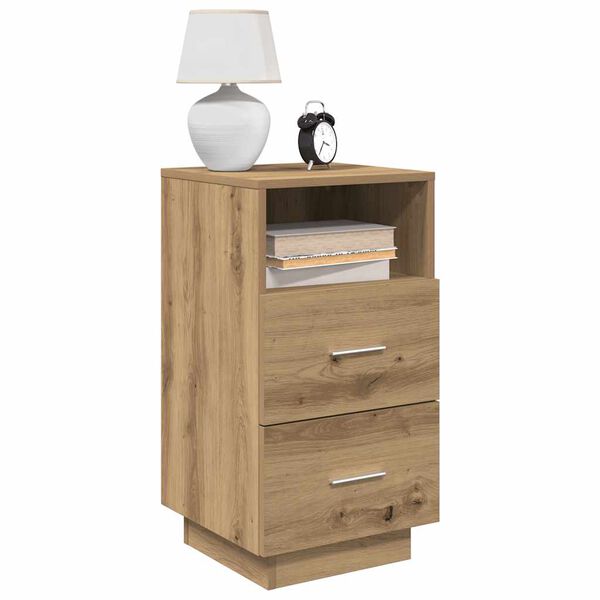 vidaXL Bedside Cabinet Artisan Oak Engineered Wood Medium