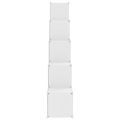 vidaXL Cube Storage Cabinet for Kids with 15 Cubes White PP